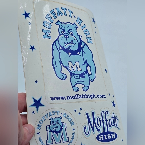 Vintage The Moffatts Moffatt High Fan Club Blue & White Sticker Set - Picture 4 of 4